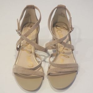 Sam Edelman Tan Stacie Block Heel Sandal